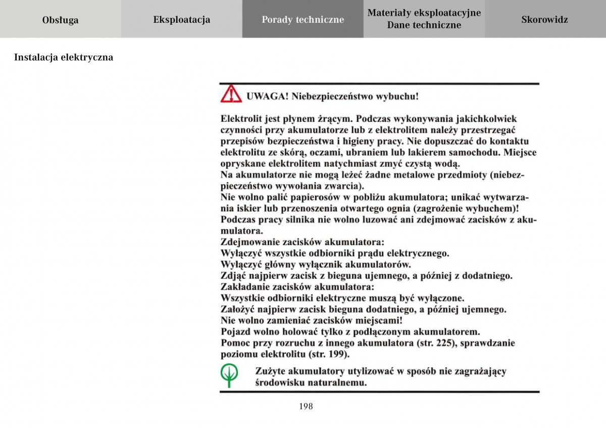 Mercedes Benz Vario instrukcja obslugi / page 200