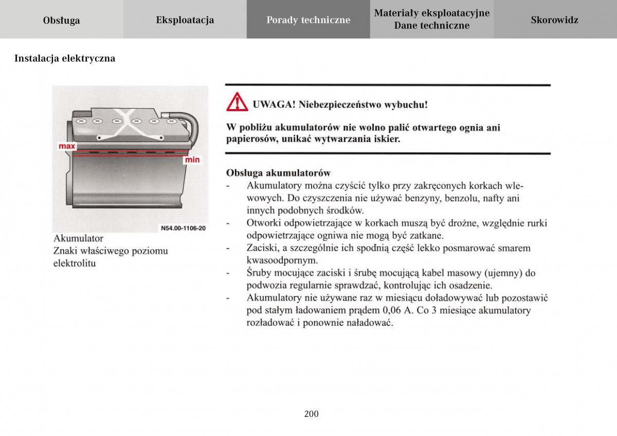 Mercedes Benz Vario instrukcja obslugi / page 202