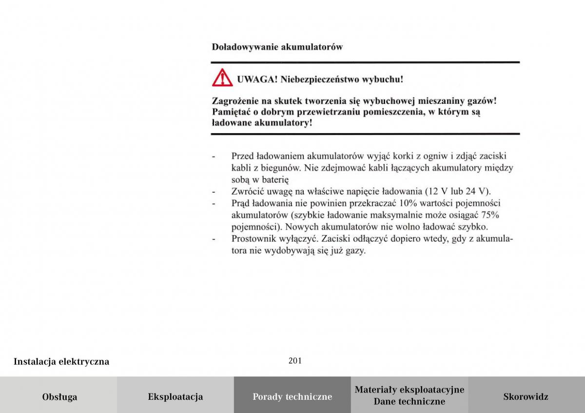 Mercedes Benz Vario instrukcja obslugi / page 203