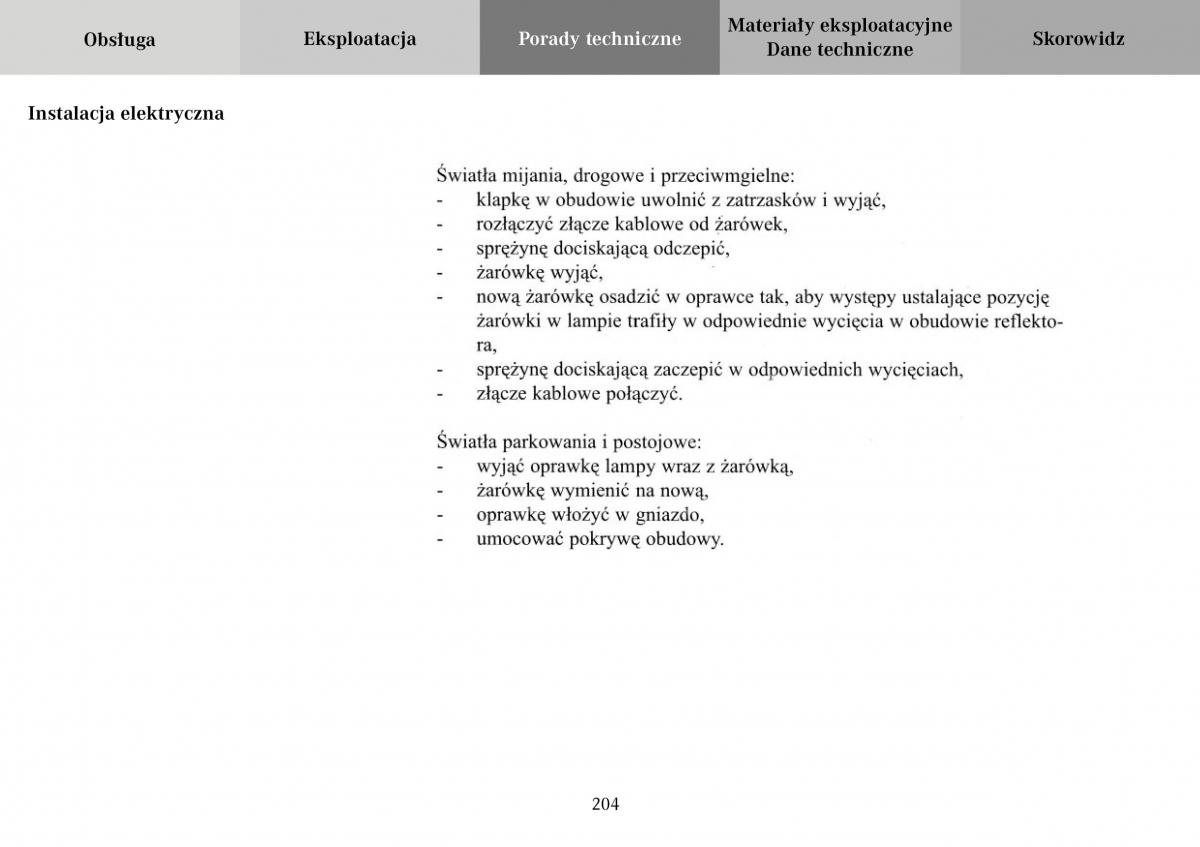 Mercedes Benz Vario instrukcja obslugi / page 206