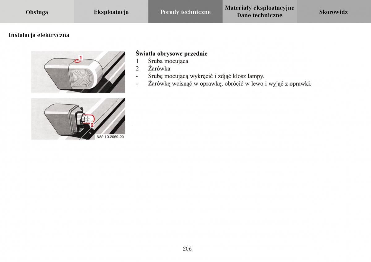 Mercedes Benz Vario instrukcja obslugi / page 208