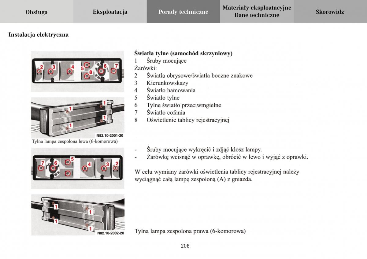 Mercedes Benz Vario instrukcja obslugi / page 210