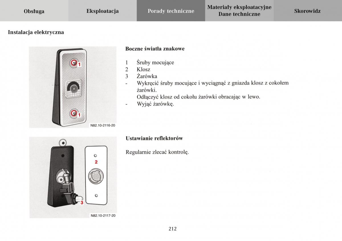 Mercedes Benz Vario instrukcja obslugi / page 214