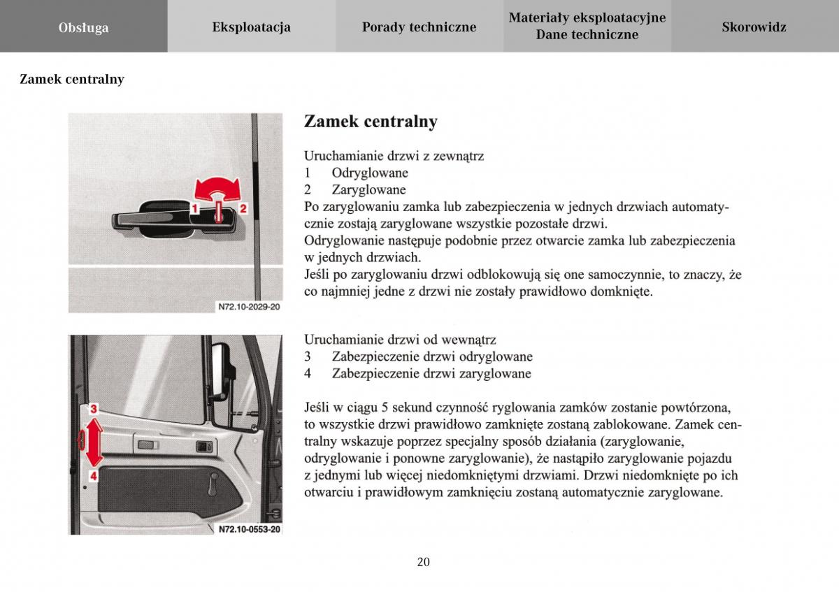 Mercedes Benz Vario instrukcja obslugi / page 22