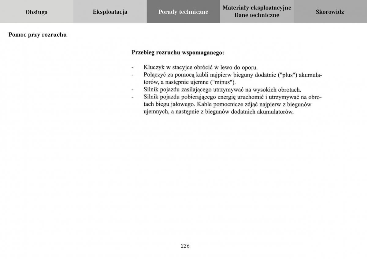 Mercedes Benz Vario instrukcja obslugi / page 228