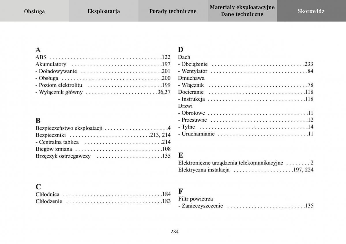 Mercedes Benz Vario instrukcja obslugi / page 236