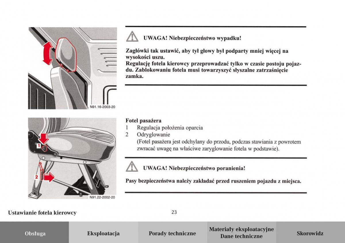 Mercedes Benz Vario instrukcja obslugi / page 25