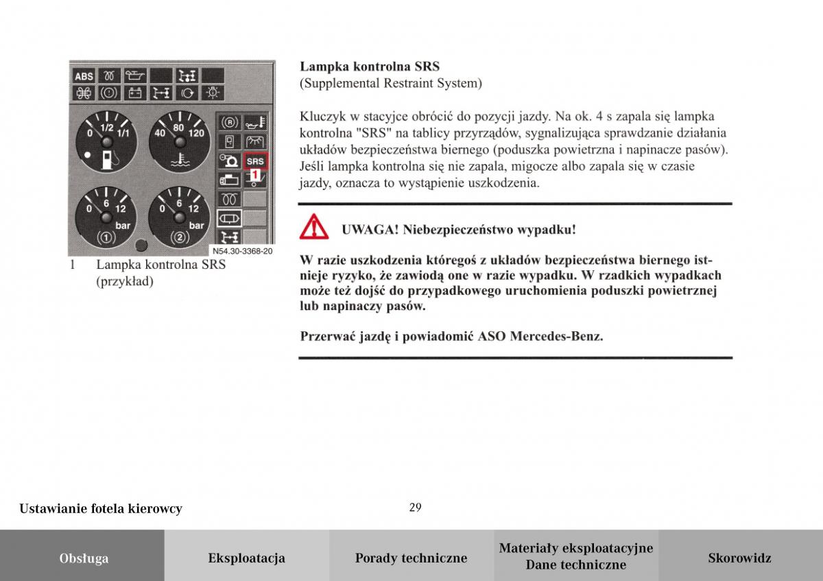 Mercedes Benz Vario instrukcja obslugi / page 31