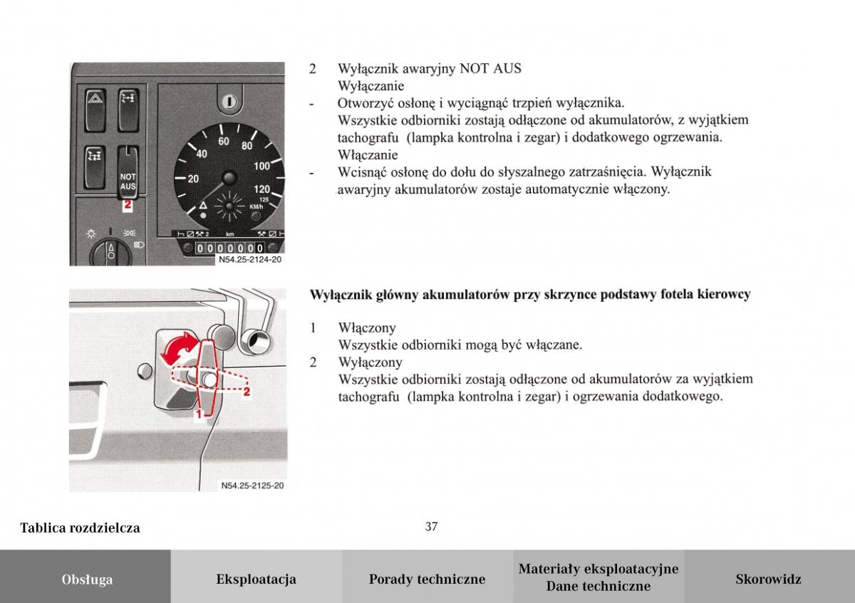 Mercedes Benz Vario instrukcja obslugi / page 39