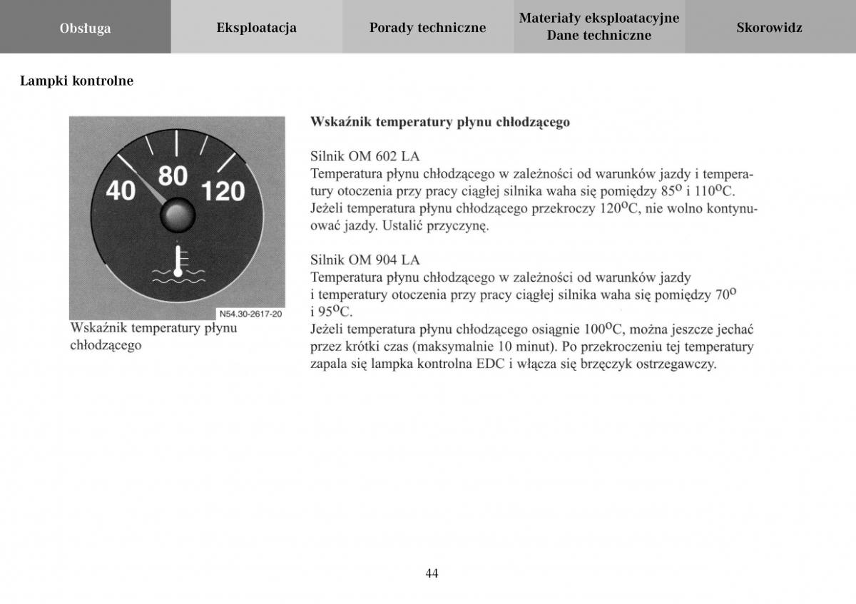 Mercedes Benz Vario instrukcja obslugi / page 46