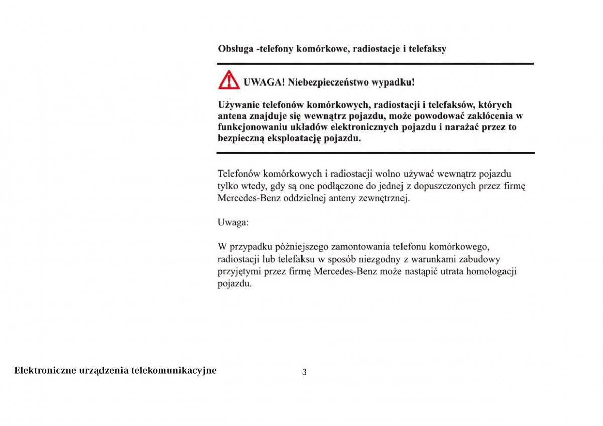 Mercedes Benz Vario instrukcja obslugi / page 5