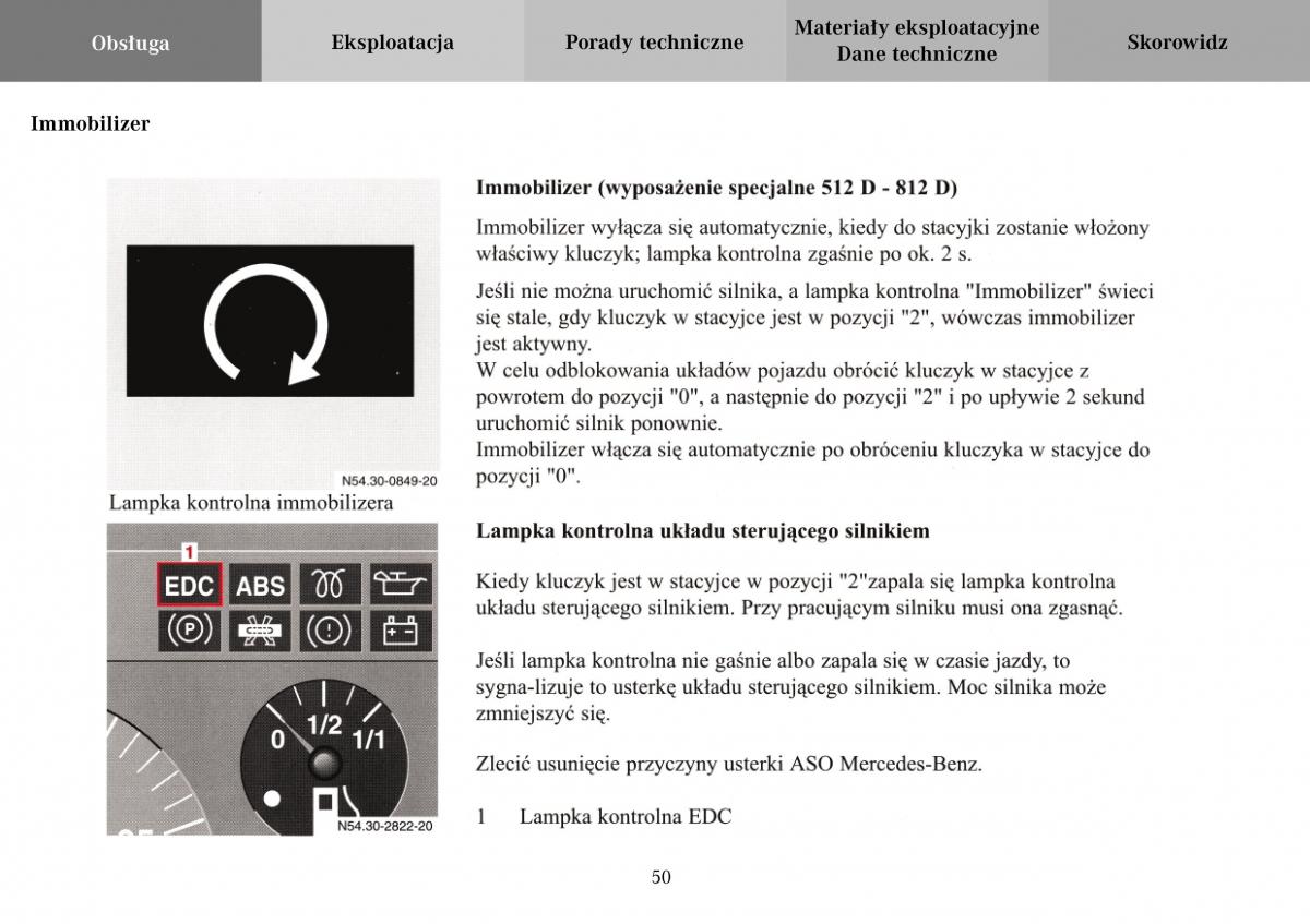 Mercedes Benz Vario instrukcja obslugi / page 52