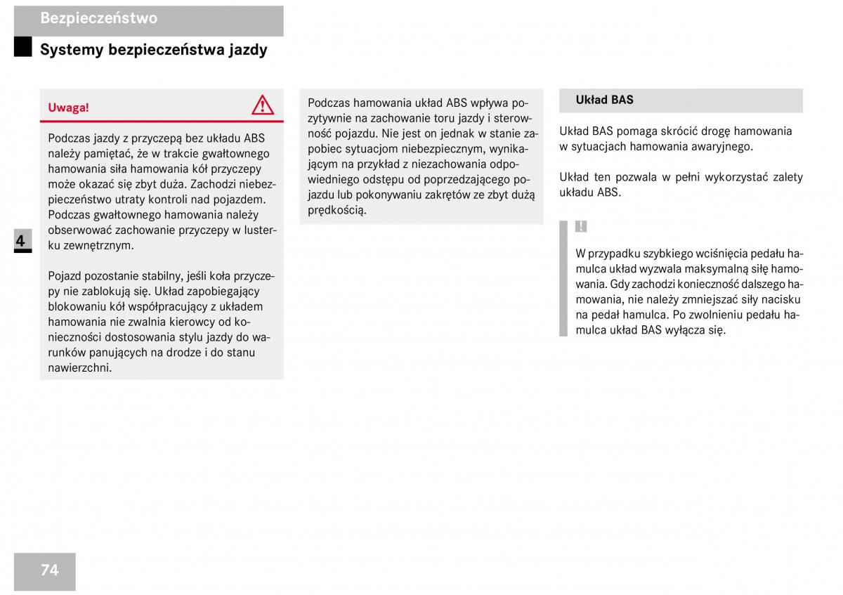 Mercedes Benz Vito W639 instrukcja obslugi / page 76