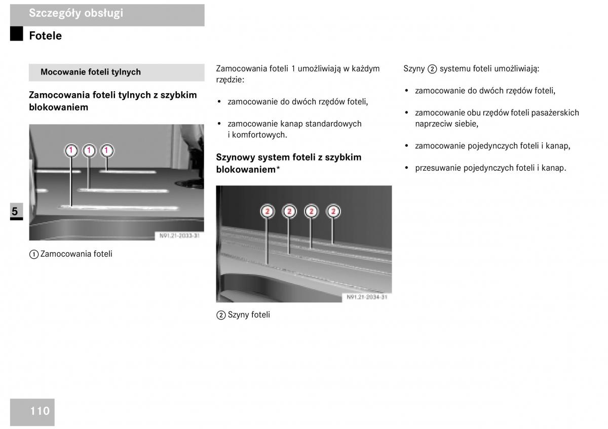 Mercedes Benz Vito W639 instrukcja obslugi / page 112