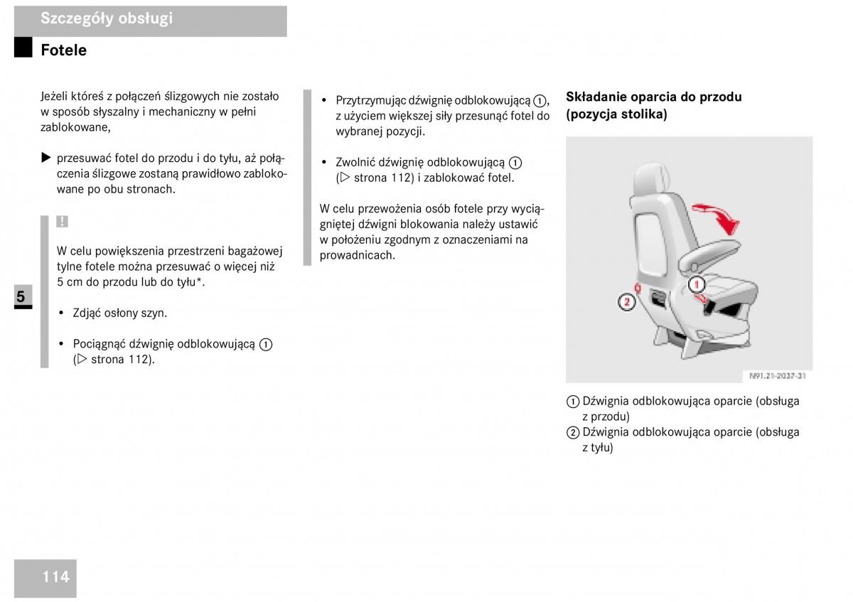 Mercedes Benz Vito W639 instrukcja obslugi / page 116