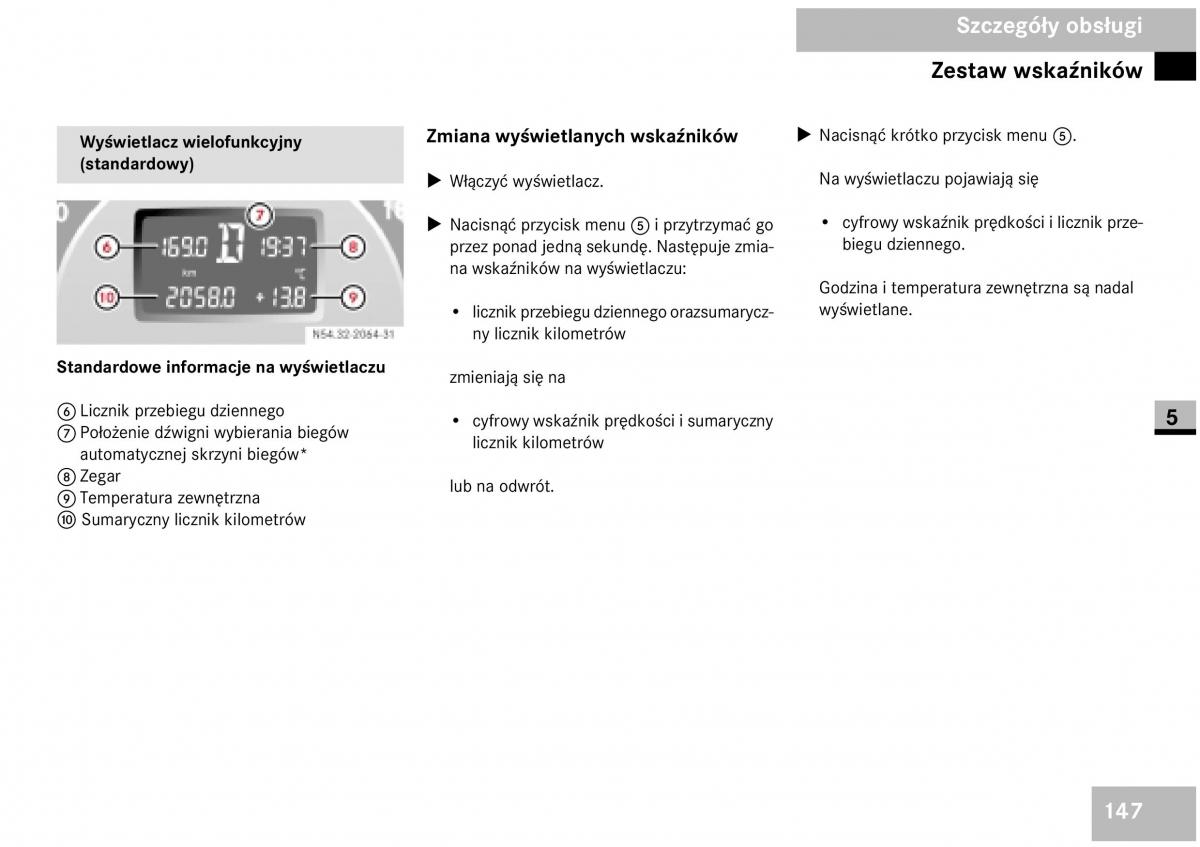 Mercedes Benz Vito W639 instrukcja obslugi / page 149