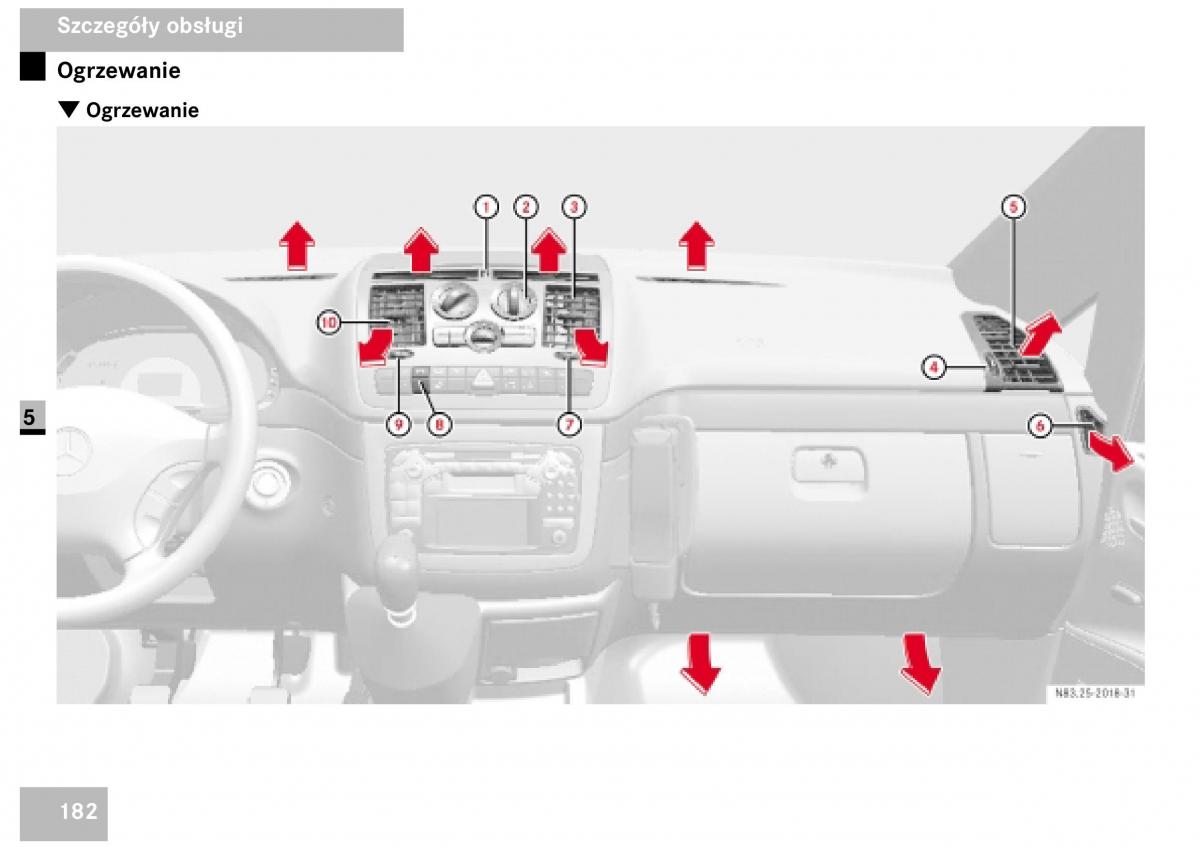 Mercedes Benz Vito W639 instrukcja obslugi / page 184