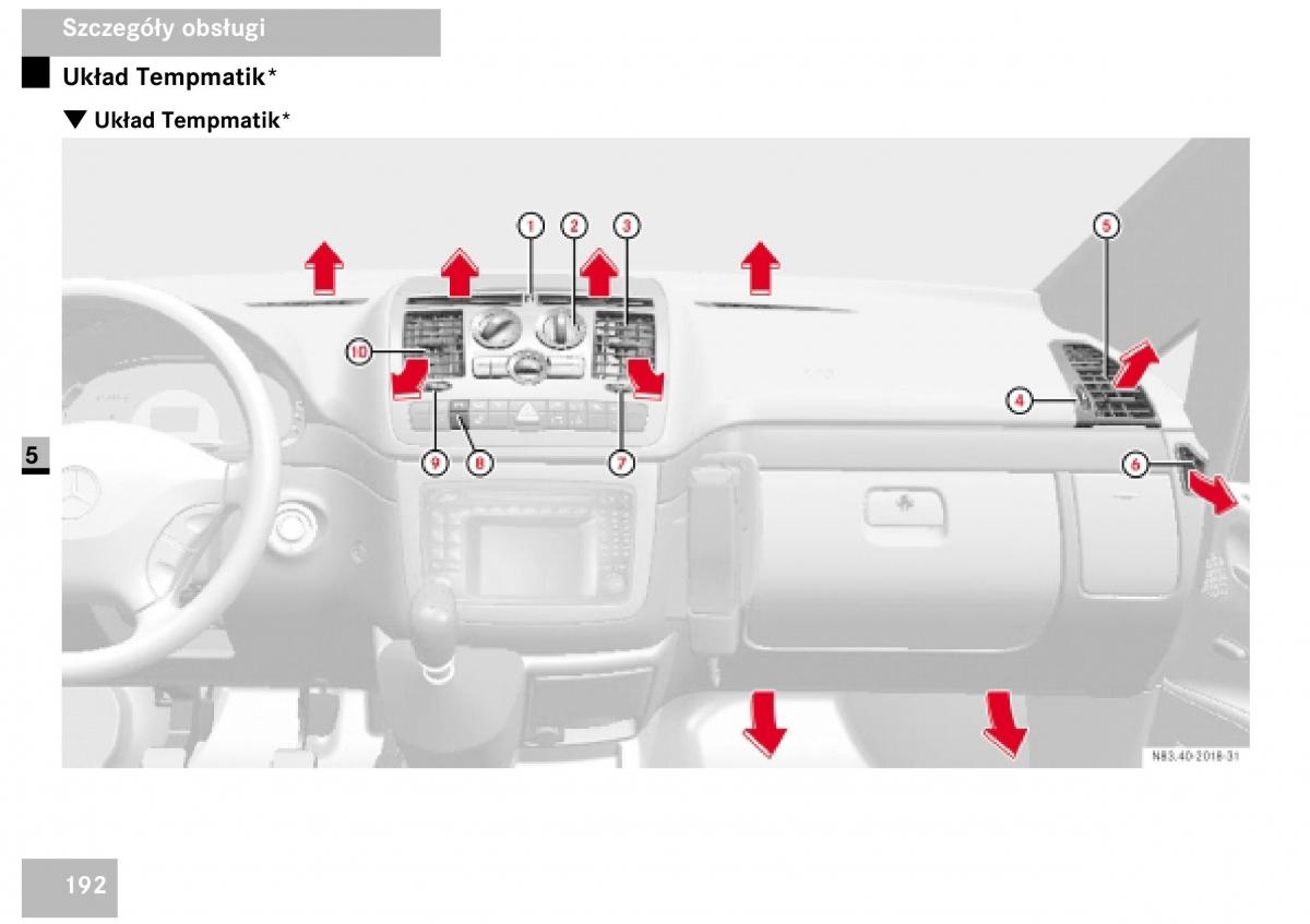 Mercedes Benz Vito W639 instrukcja obslugi / page 194