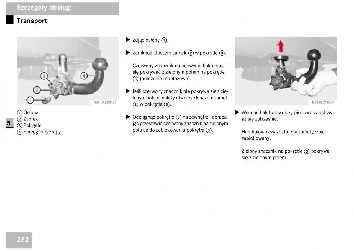 Mercedes Benz Vito W639 instrukcja obslugi / page 284