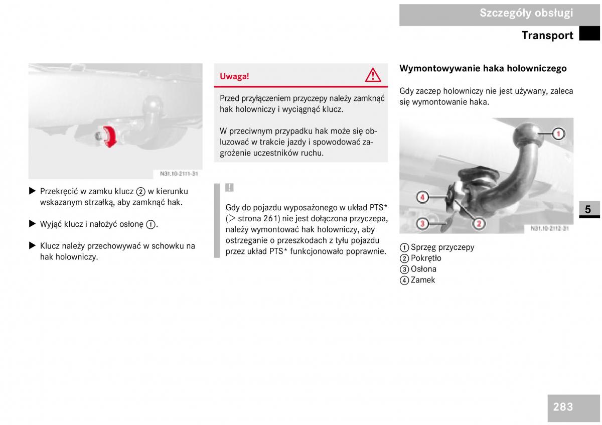 Mercedes Benz Vito W639 instrukcja obslugi / page 285