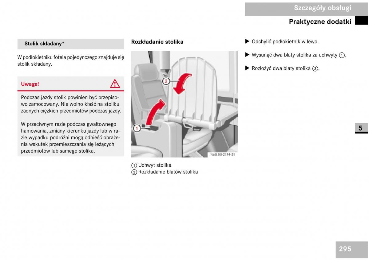 Mercedes Benz Vito W639 instrukcja obslugi / page 297