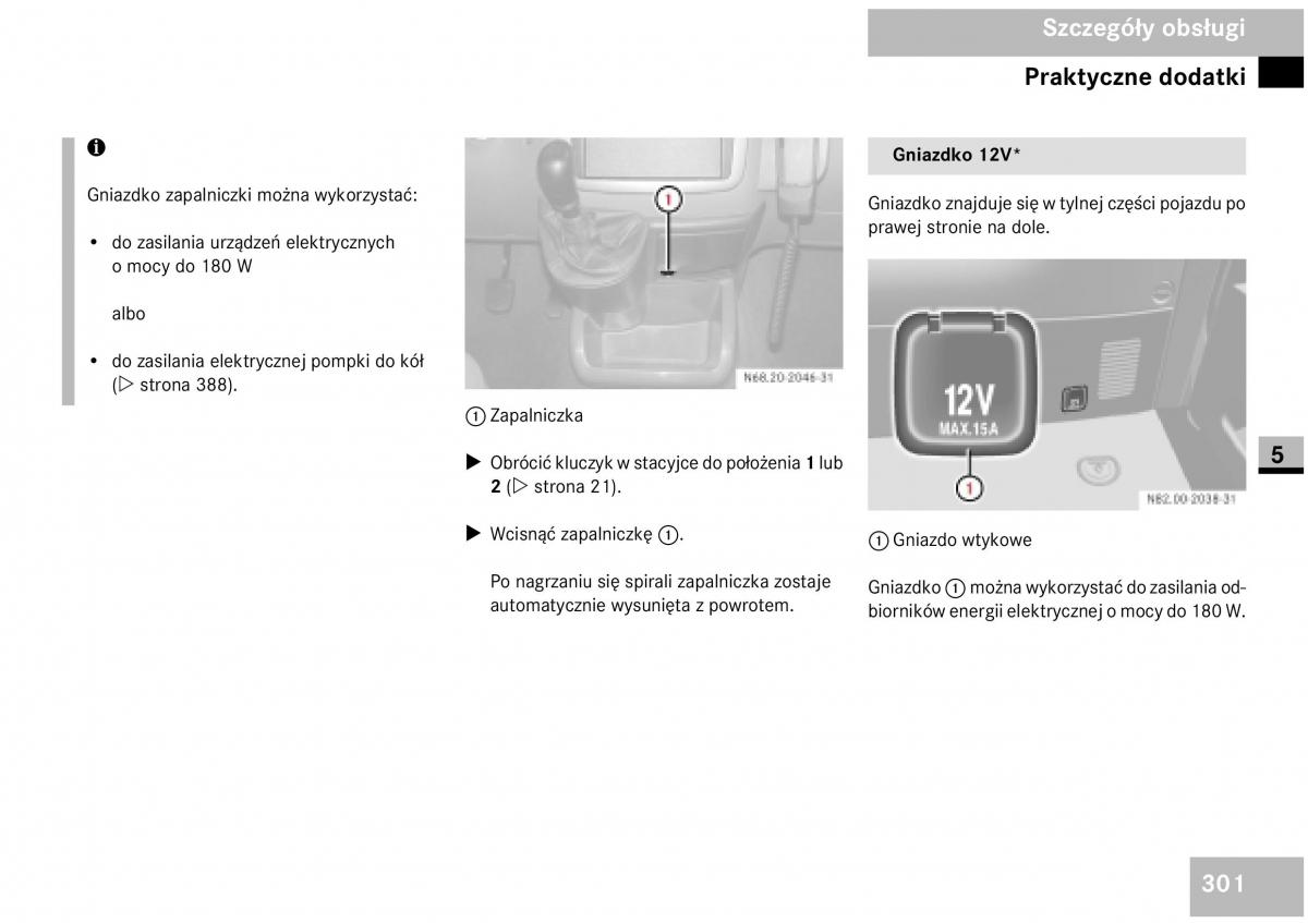 Mercedes Benz Vito W639 instrukcja obslugi / page 303