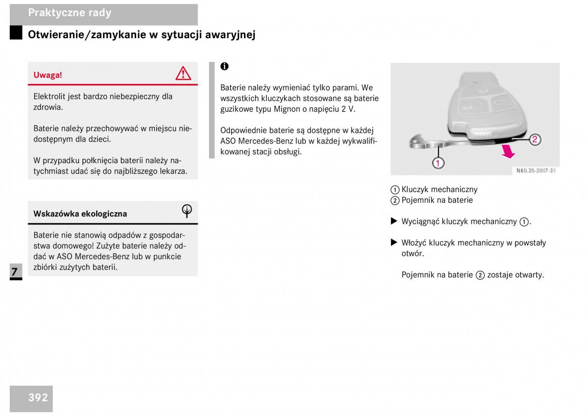 Mercedes Benz Vito W639 instrukcja obslugi / page 393