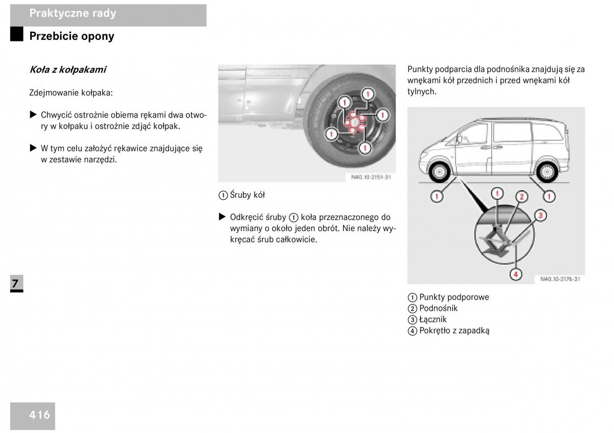 Mercedes Benz Vito W639 instrukcja obslugi / page 417