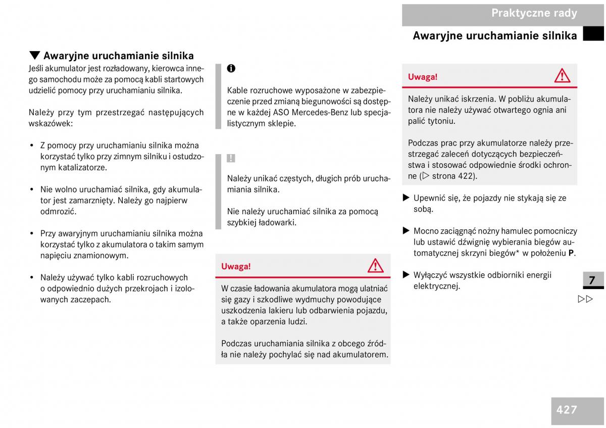 Mercedes Benz Vito W639 instrukcja obslugi / page 428