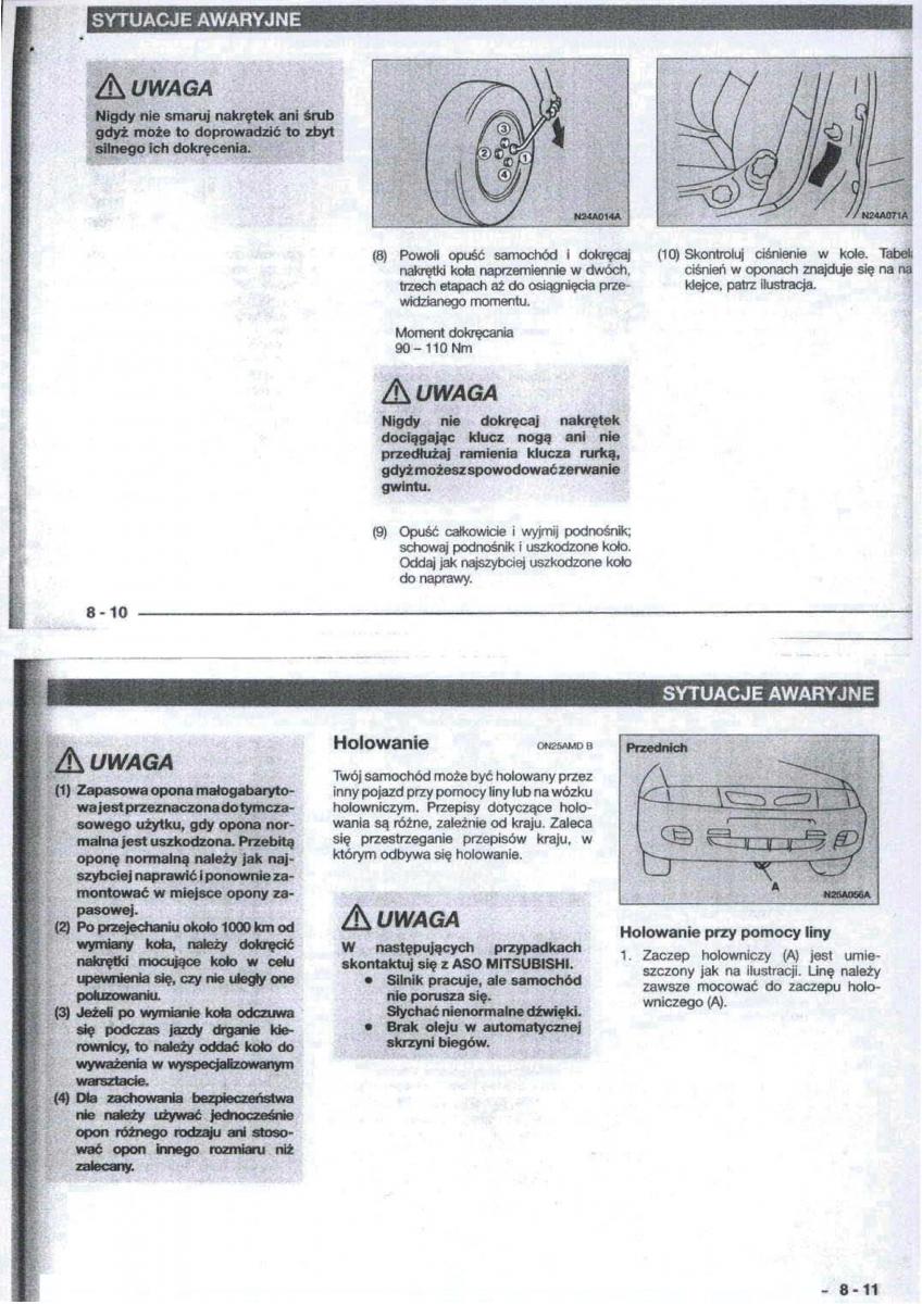 Mitsubishi Carisma instrukcja obslugi / page 74