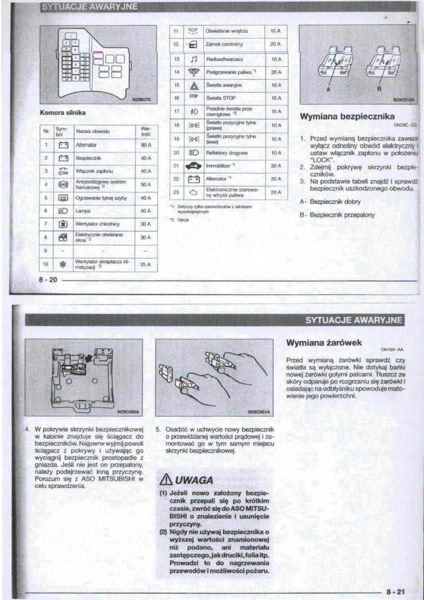 Mitsubishi Carisma instrukcja obslugi / page 79