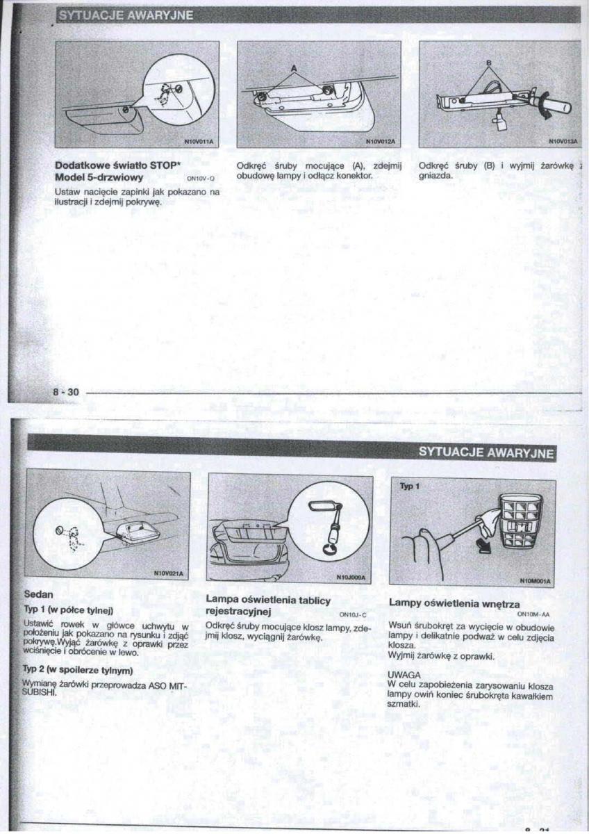 Mitsubishi Carisma instrukcja obslugi / page 84