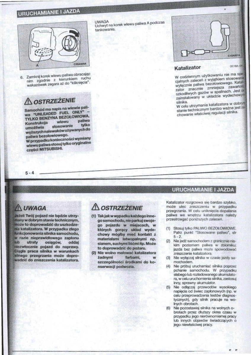 Mitsubishi Carisma instrukcja obslugi / page 39