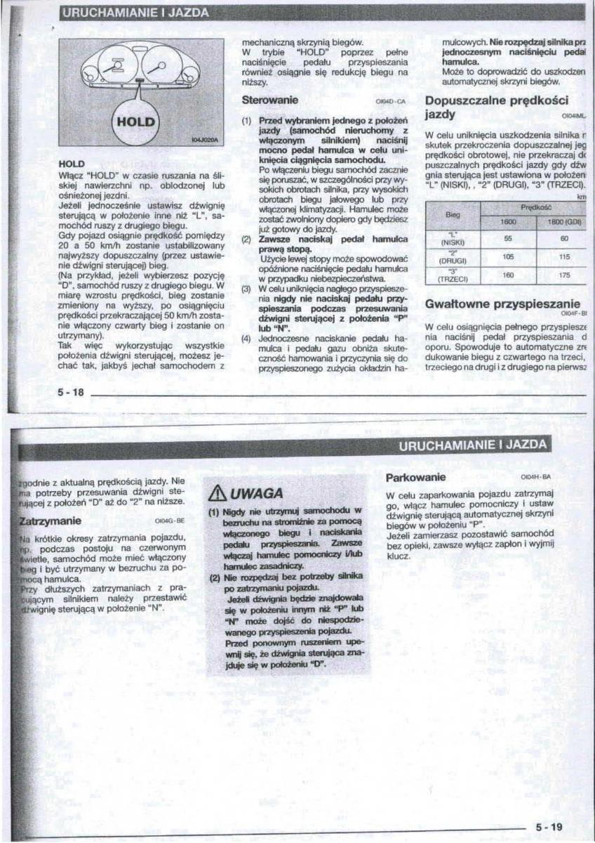 Mitsubishi Carisma instrukcja obslugi / page 46