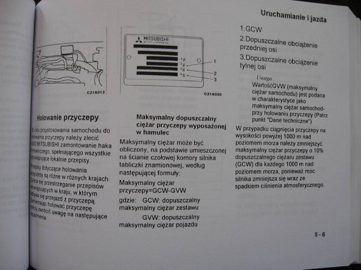 Mitsubishi Colt V 5 CJO instrukcja obslugi / page 67