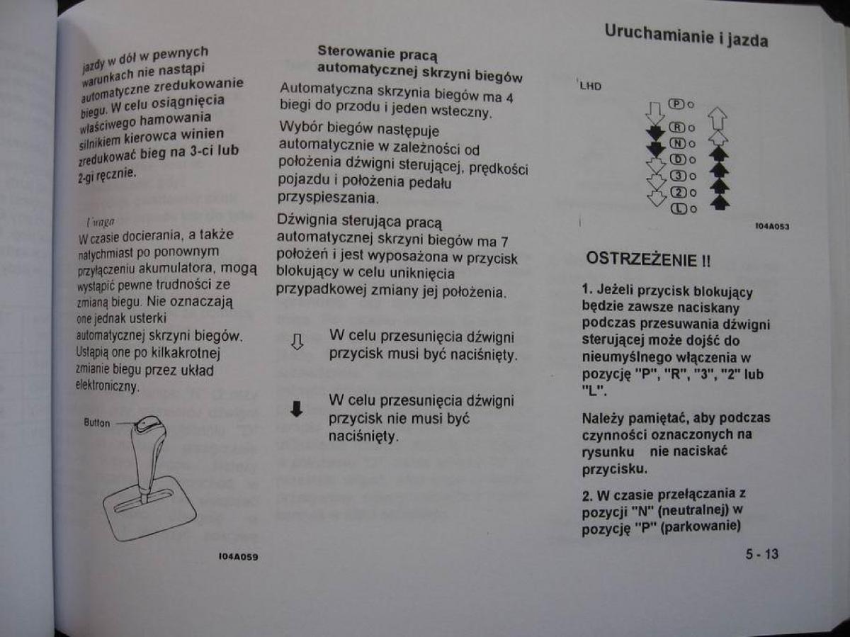 Mitsubishi Colt V 5 CJO instrukcja obslugi / page 74