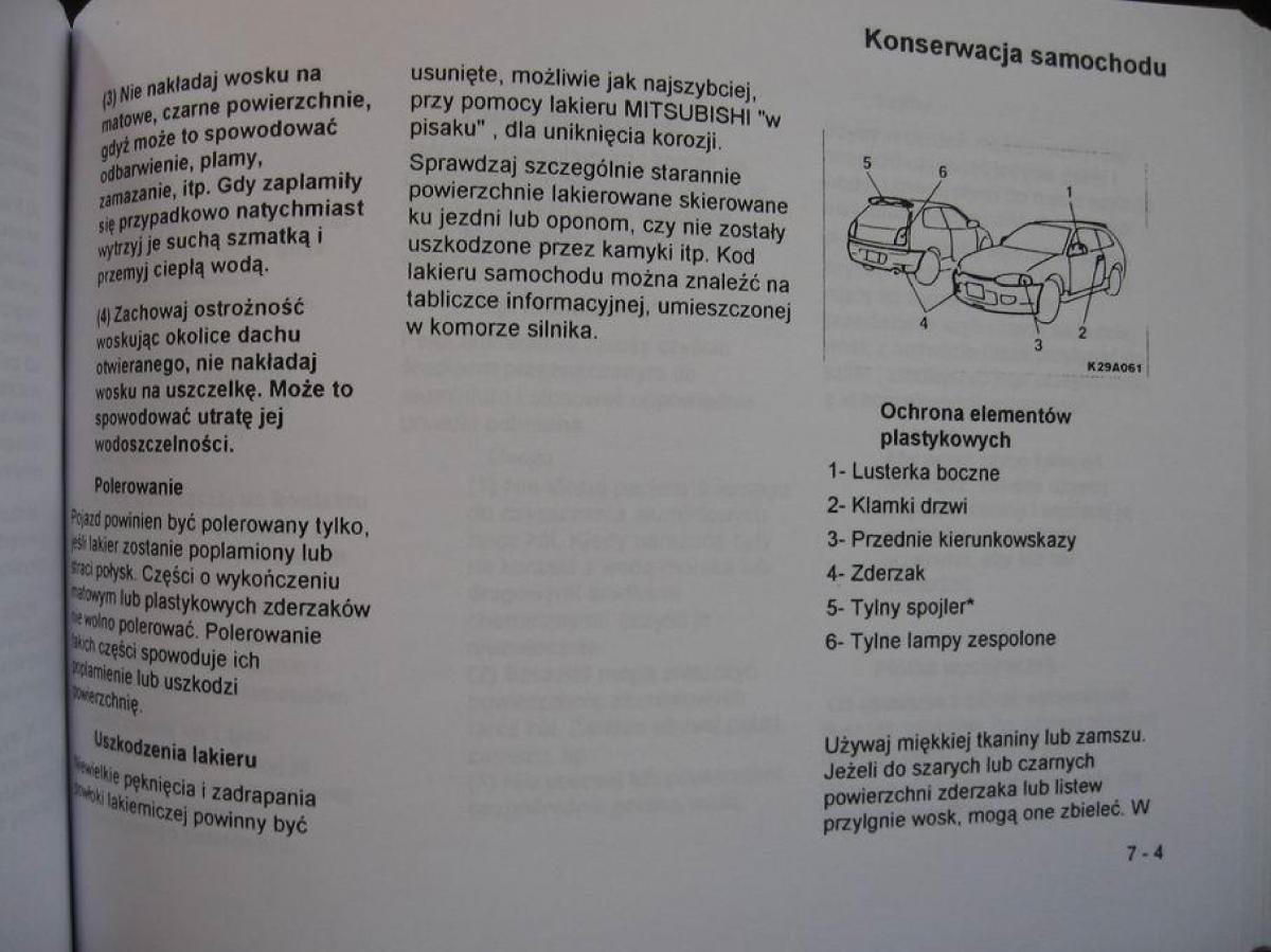 Mitsubishi Colt V 5 CJO instrukcja obslugi / page 107