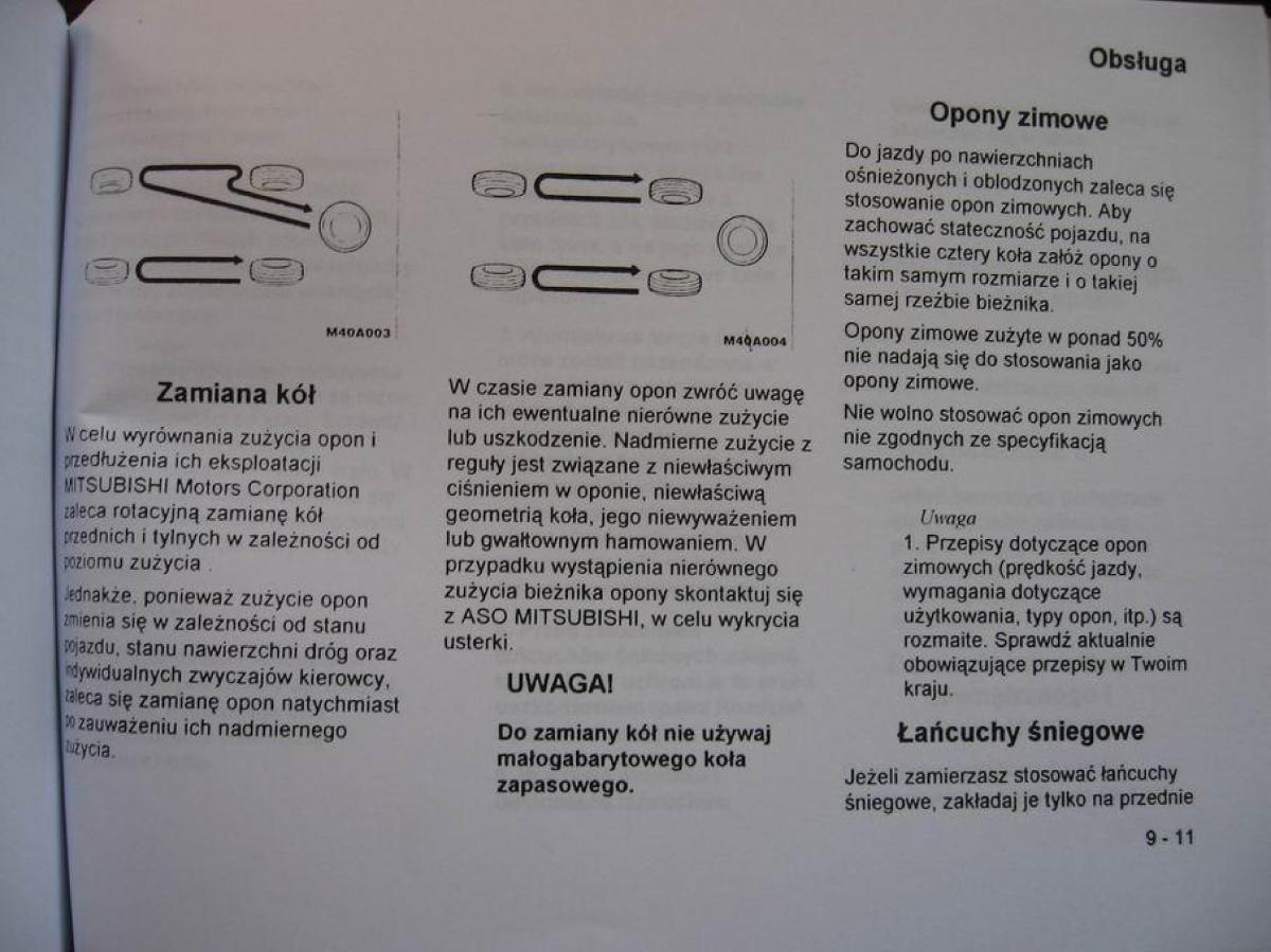 Mitsubishi Colt V 5 CJO instrukcja obslugi / page 153