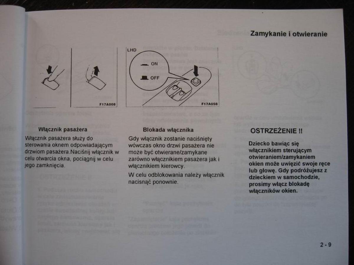 Mitsubishi Colt V 5 CJO instrukcja obslugi / page 18