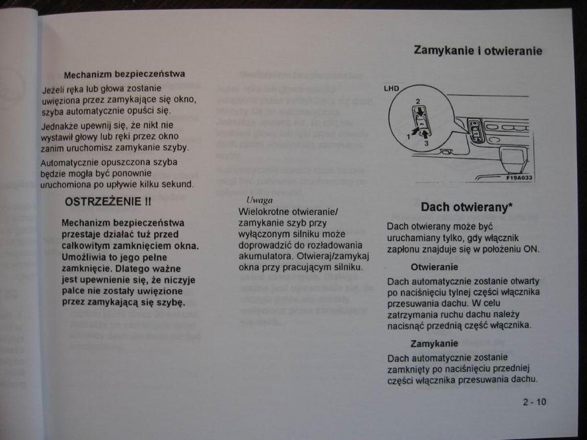 Mitsubishi Colt V 5 CJO instrukcja obslugi / page 20