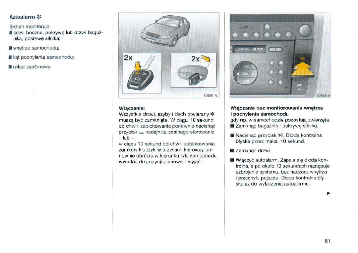 Opel Omega Vauxhall Omega B FL instrukcja obslugi / page 62