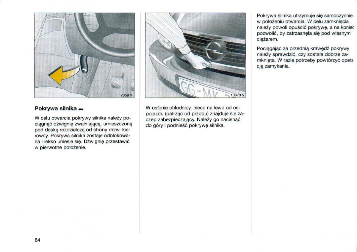 Opel Omega Vauxhall Omega B FL instrukcja obslugi / page 65