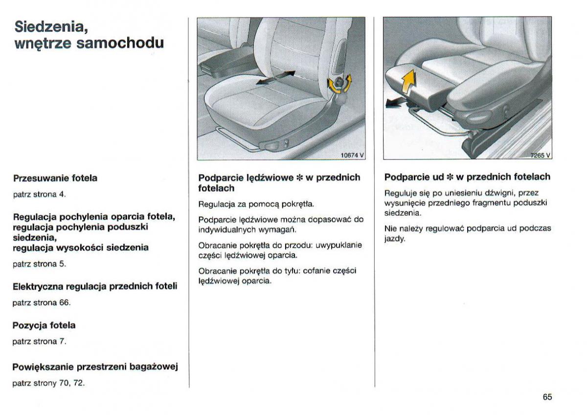 Opel Omega Vauxhall Omega B FL instrukcja obslugi / page 66