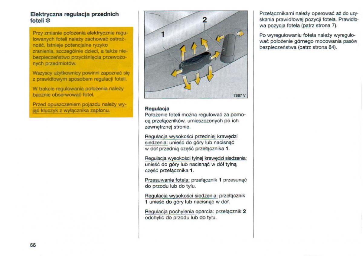 Opel Omega Vauxhall Omega B FL instrukcja obslugi / page 67