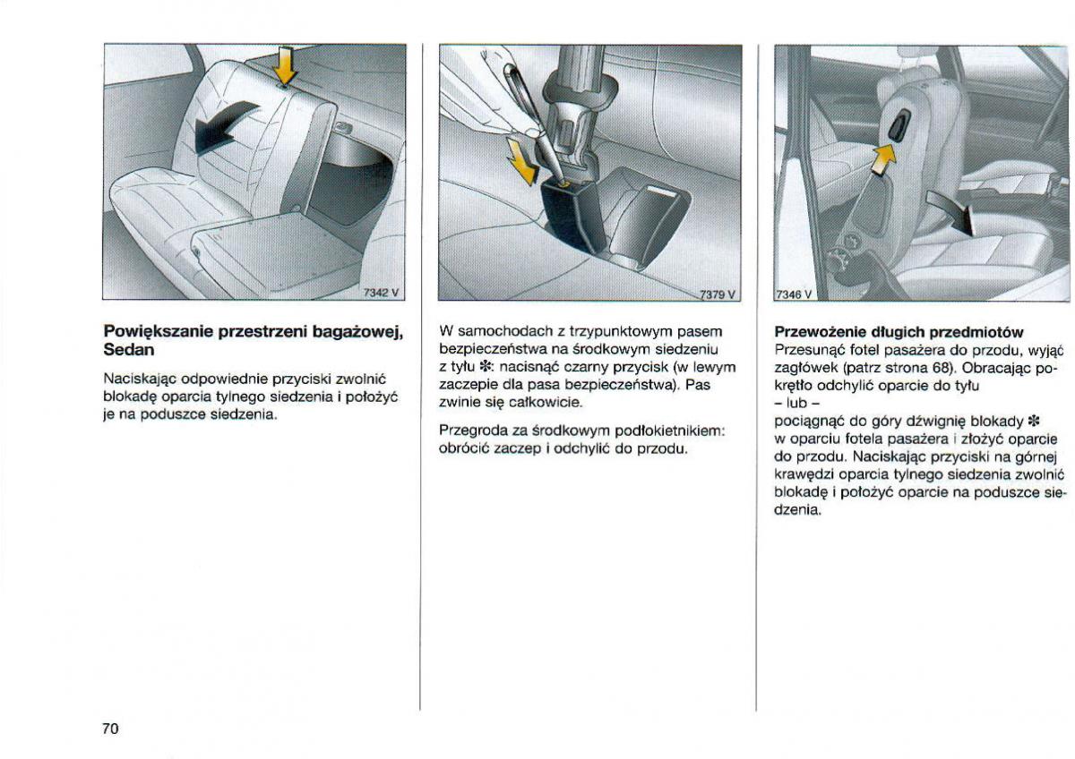 Opel Omega Vauxhall Omega B FL instrukcja obslugi / page 71