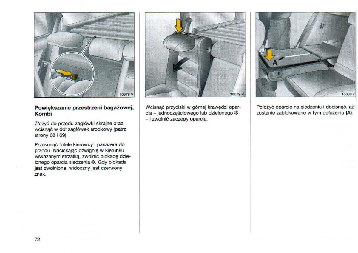 Opel Omega Vauxhall Omega B FL instrukcja obslugi / page 73