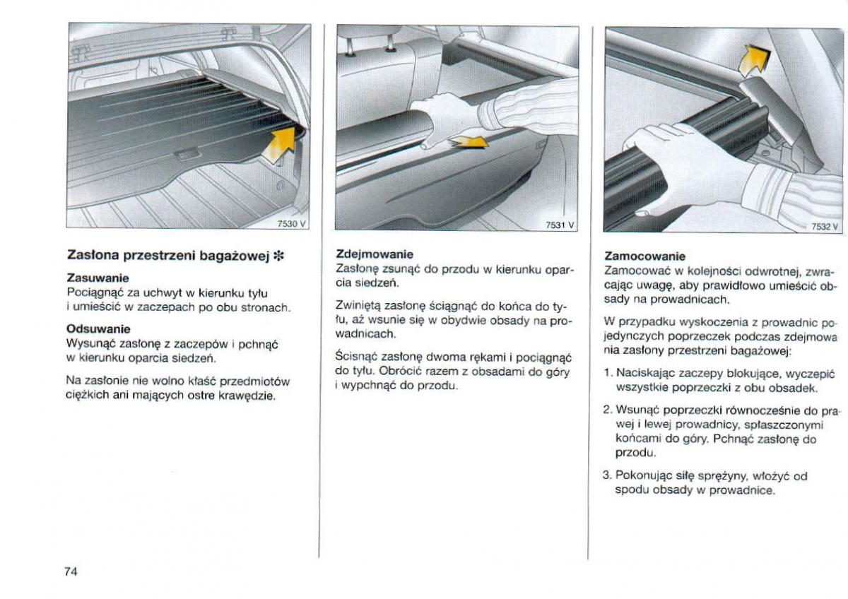 Opel Omega Vauxhall Omega B FL instrukcja obslugi / page 75