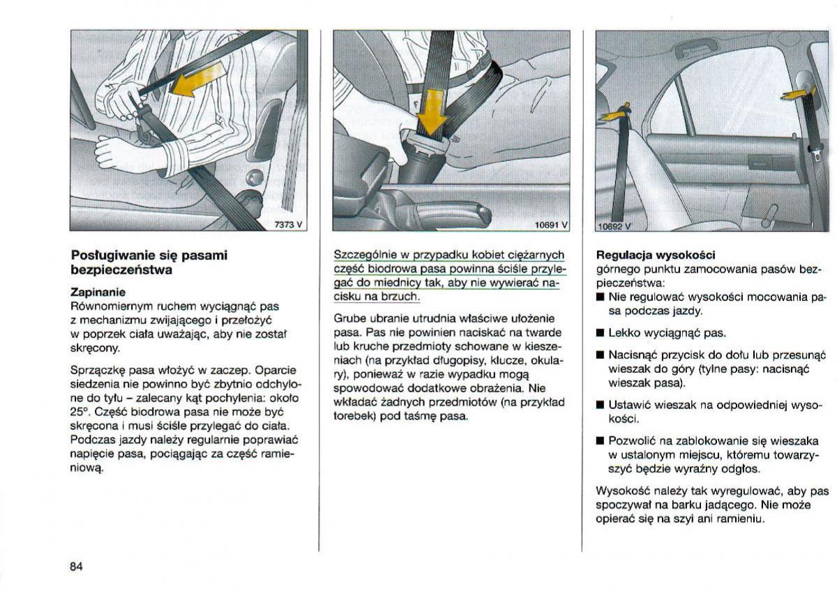 Opel Omega Vauxhall Omega B FL instrukcja obslugi / page 85