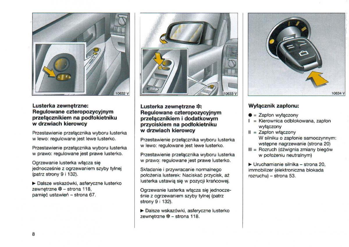 Opel Omega Vauxhall Omega B FL instrukcja obslugi / page 9