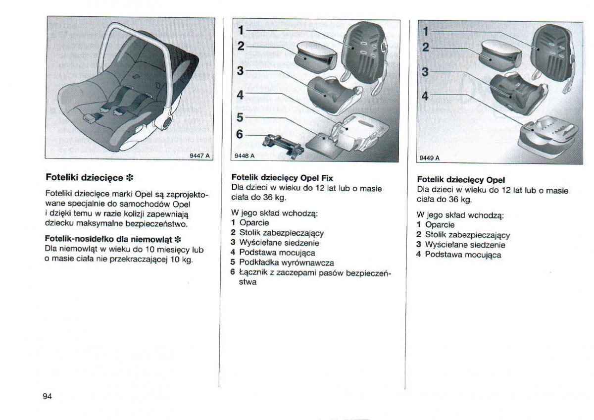 Opel Omega Vauxhall Omega B FL instrukcja obslugi / page 95